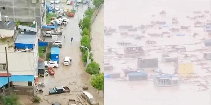 甘肃文县突发泥石流