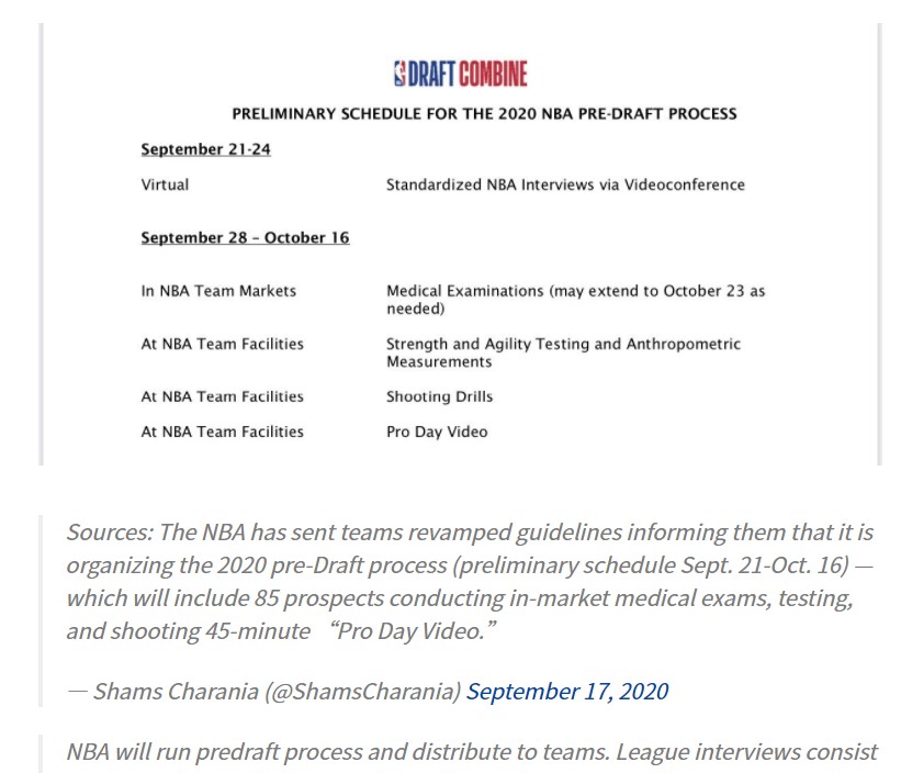 NBA发布2020年预选秀