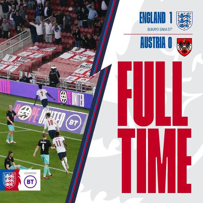 英格兰1-0奥地利