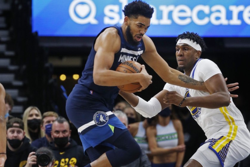 NBA常规赛:勇士99-119森林狼