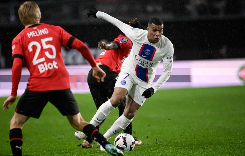 巴黎0-1雷恩,姆巴佩