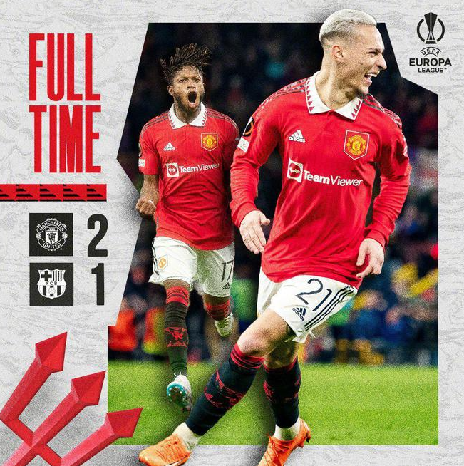 曼联2-1逆转总分4-3