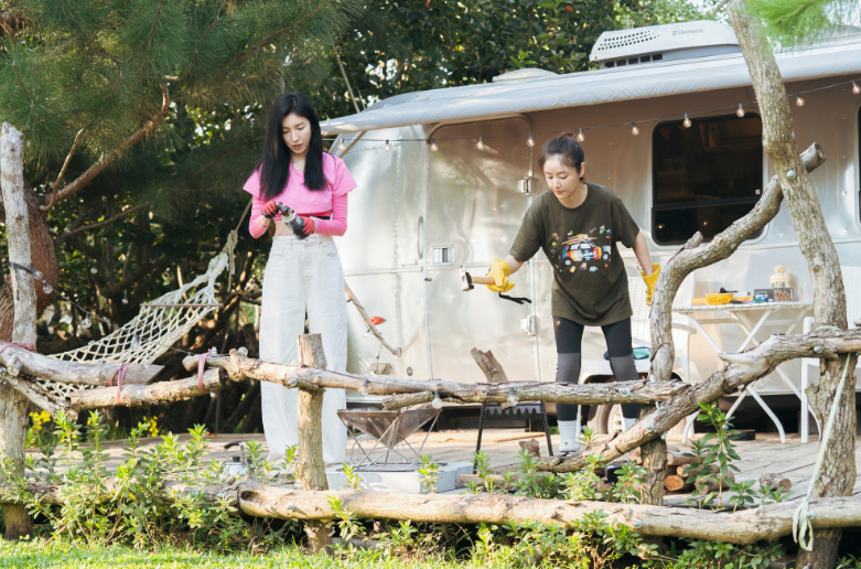 光露营就很忙了,林心如,杨谨