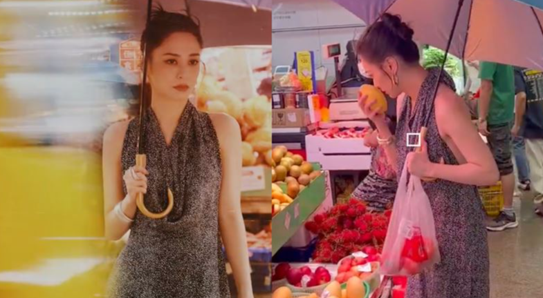 阿娇,侧身全空走光