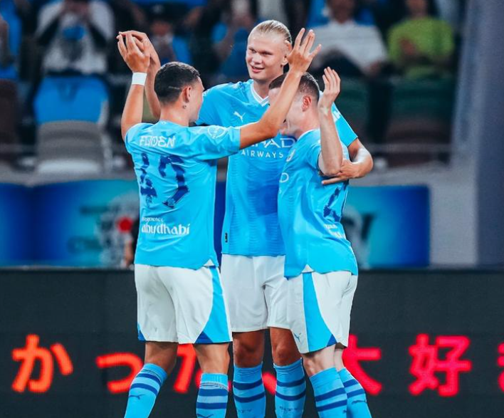 曼城大逆转,热身赛,哈兰德,坎塞洛,罗德里,刘易斯,迪亚斯