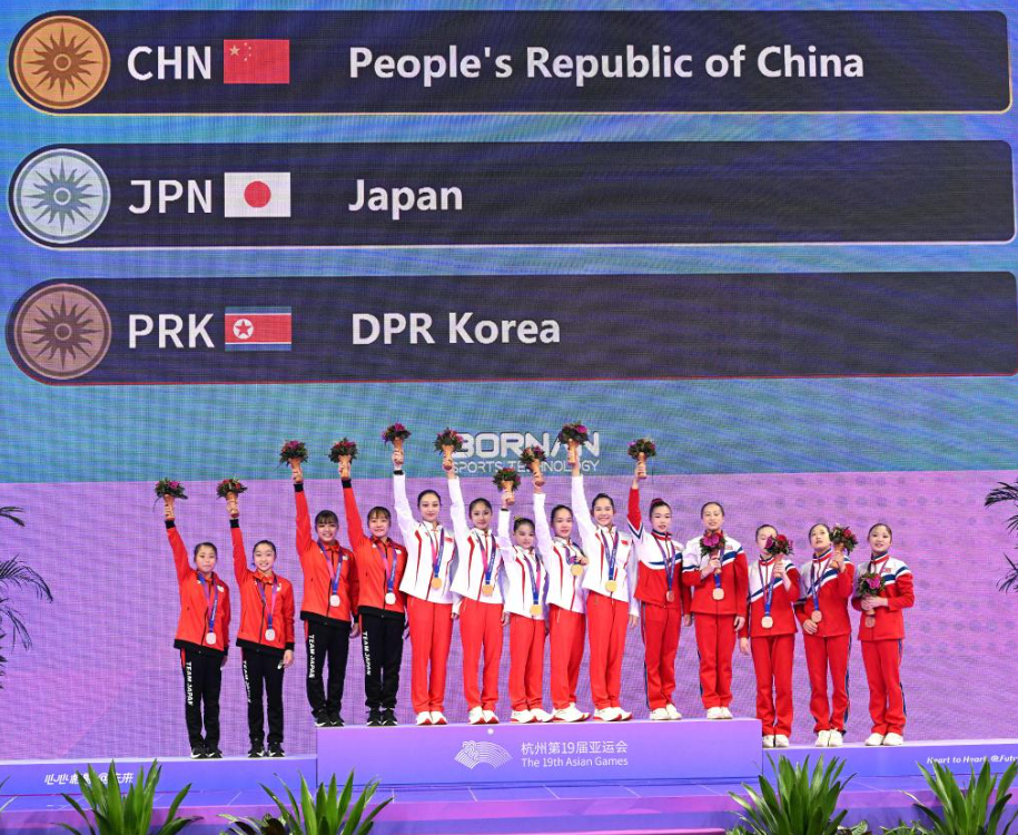 杭州亚运会竞技体操,女子团体赛冠军