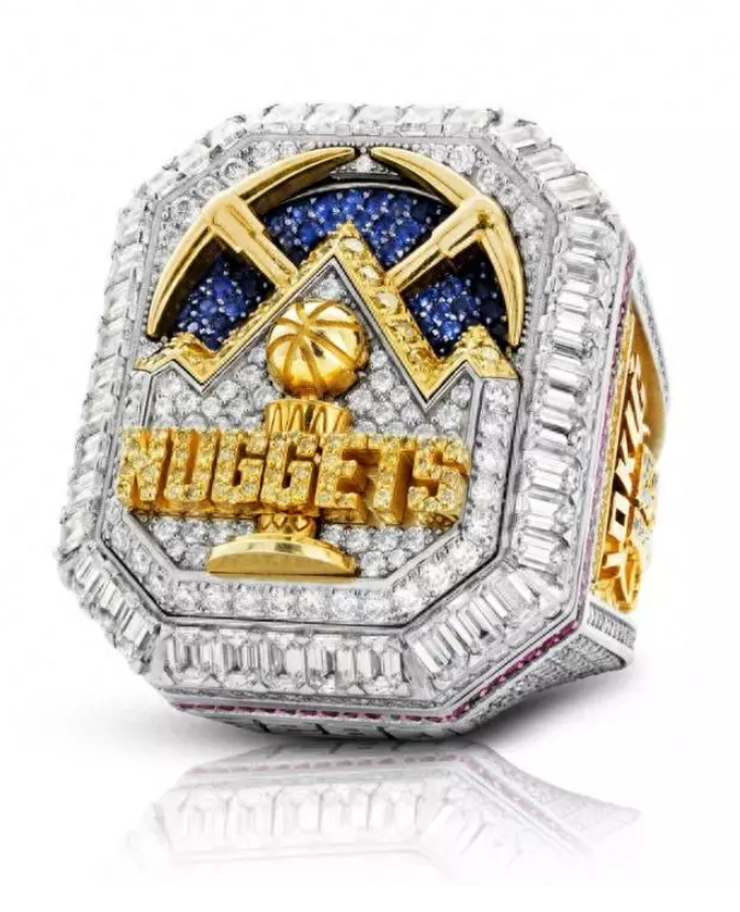 掘金主场,掘金领取总冠军戒指