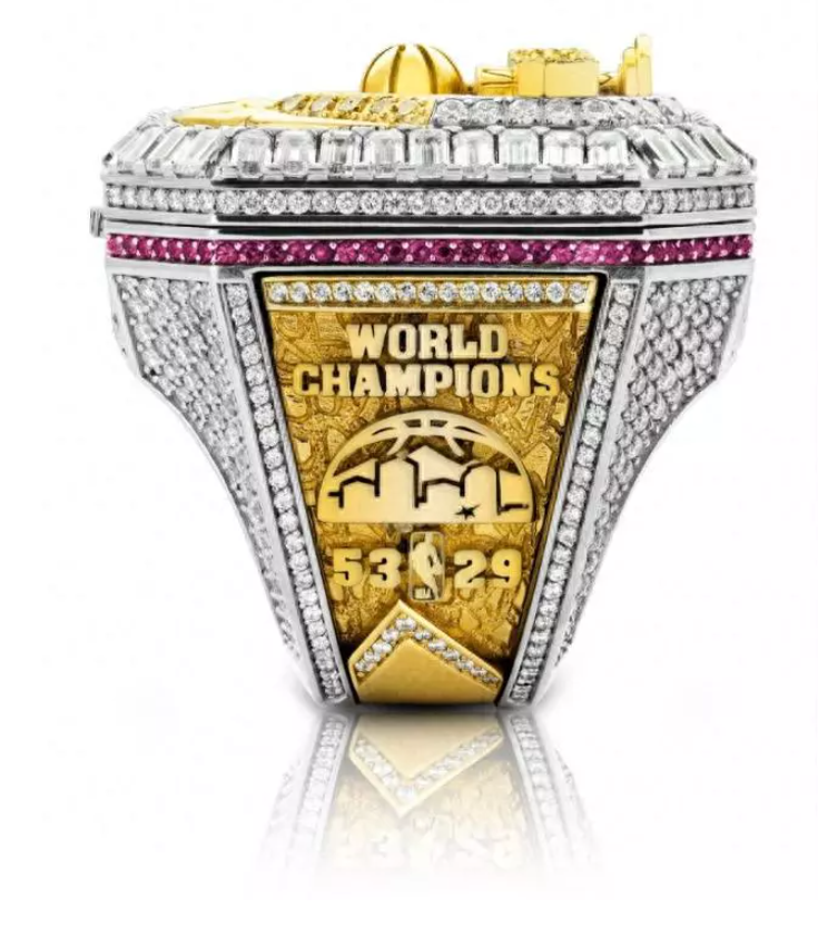 掘金主场,掘金领取总冠军戒指