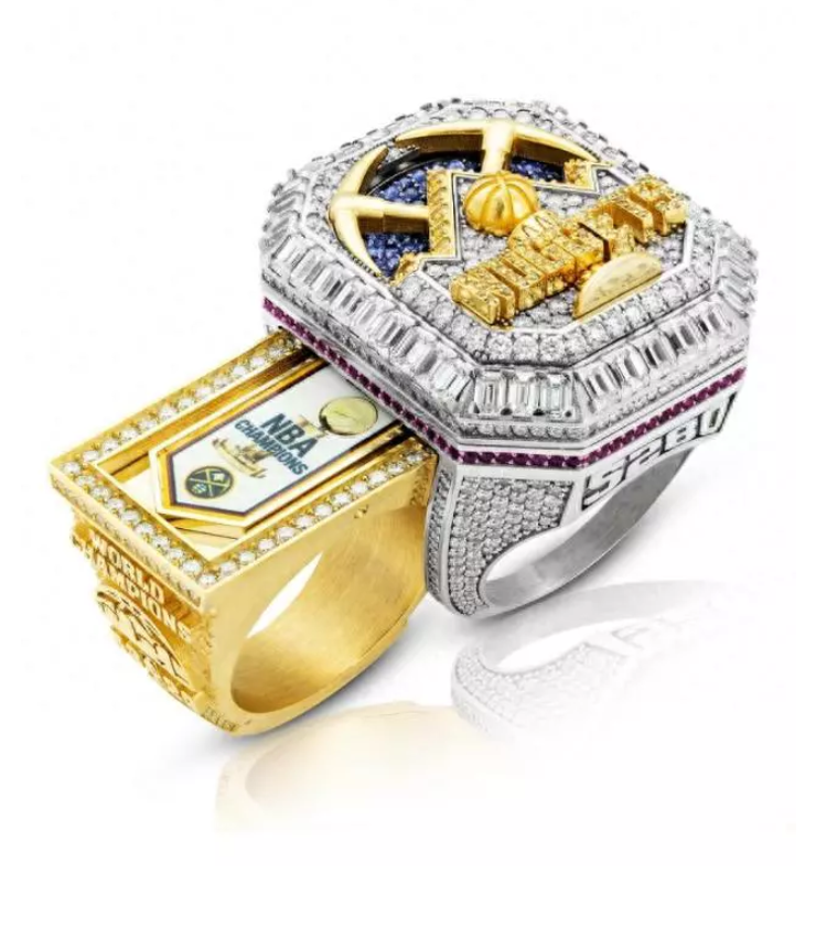 掘金主场,掘金领取总冠军戒指