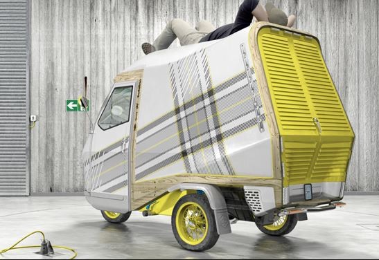 德国设计师柯内柳, Cornelius Comanns, Bufalion, 三轮车, Piaggio, 小型露营车