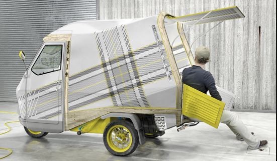 德国设计师柯内柳, Cornelius Comanns, Bufalion, 三轮车, Piaggio, 小型露营车