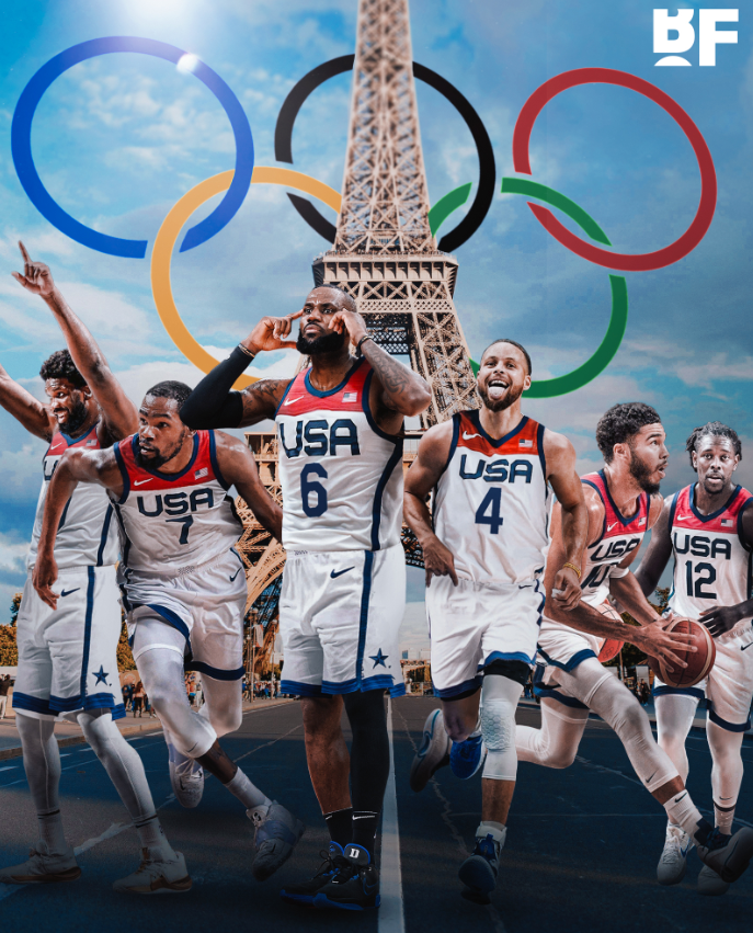 詹皇,LeBron,巴黎奥运,美国队奥运阵容,美国男篮, FIBA Basketball World Cup,柯瑞, 詹姆斯,杜兰特,泰托姆