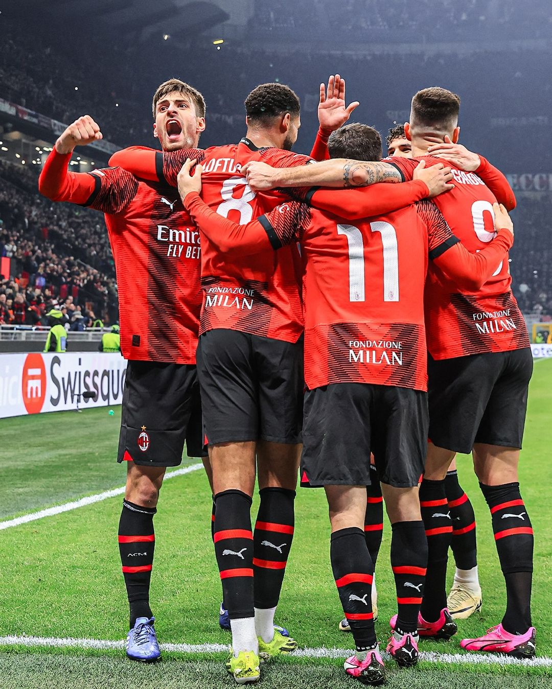 欧联杯1/8决赛, 欧联杯附加赛,AC米兰,雷恩,奇克双响,莱奥建功