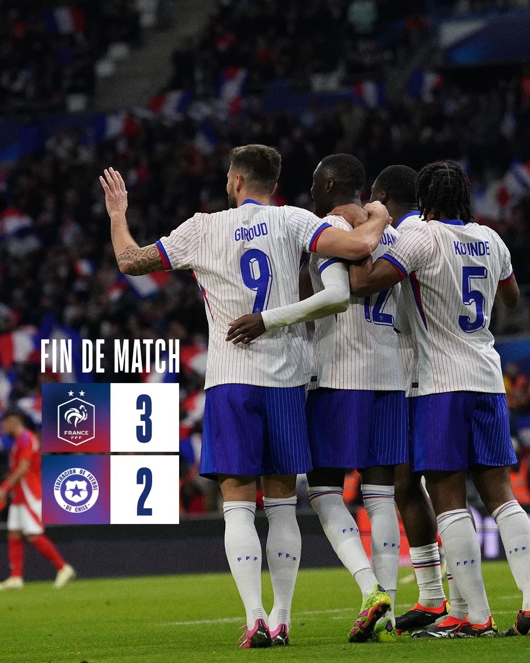 友谊热身赛,法国,智利,姆巴佩,吉鲁,破门,马文穆阿尼, La Roja, Équipe de France de football