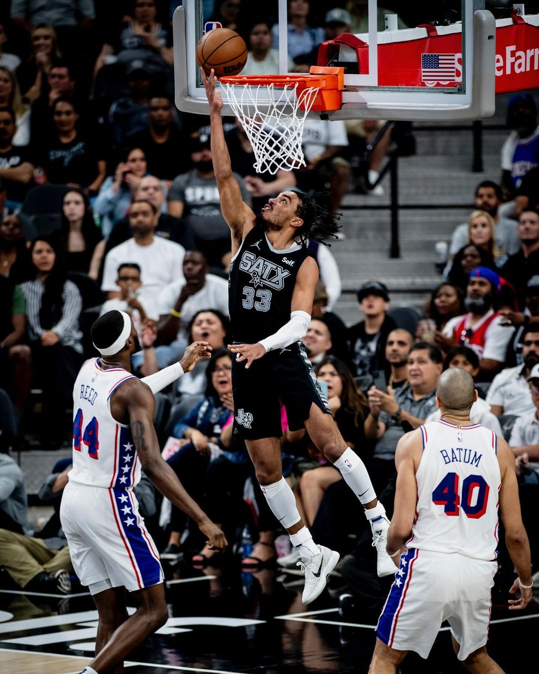 文班亚马,创历史第1,创纪录, NBA常规赛,76人,马刺,恩比德, 马克西