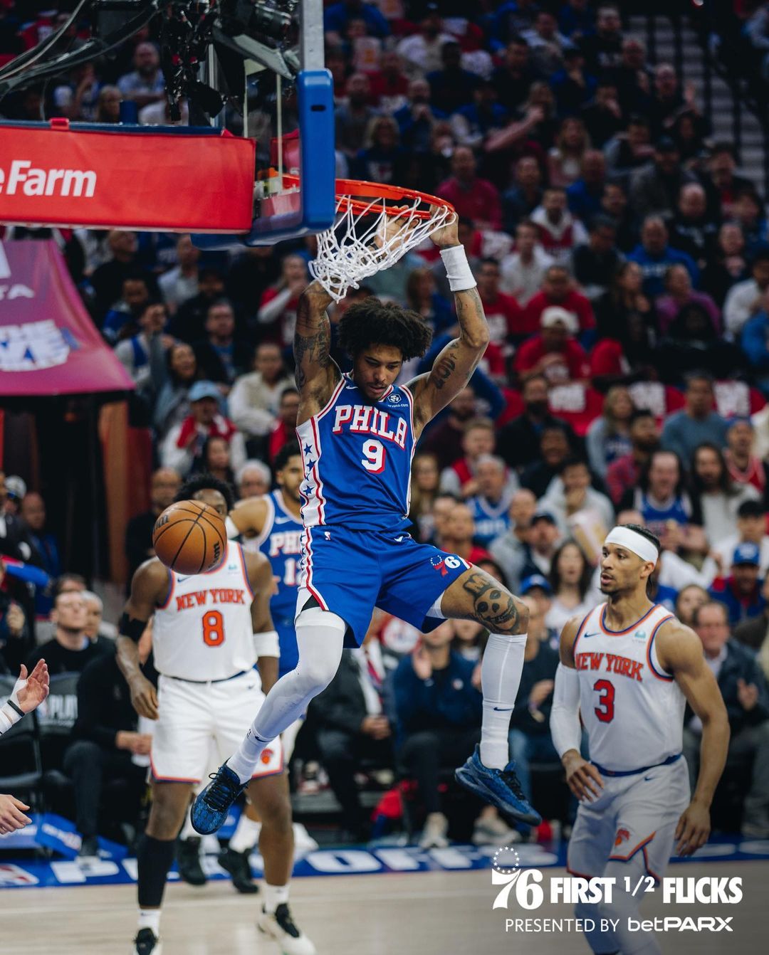 纽约尼克斯,哈特,阿努诺比,费城76人, 哈里斯, 恩比德