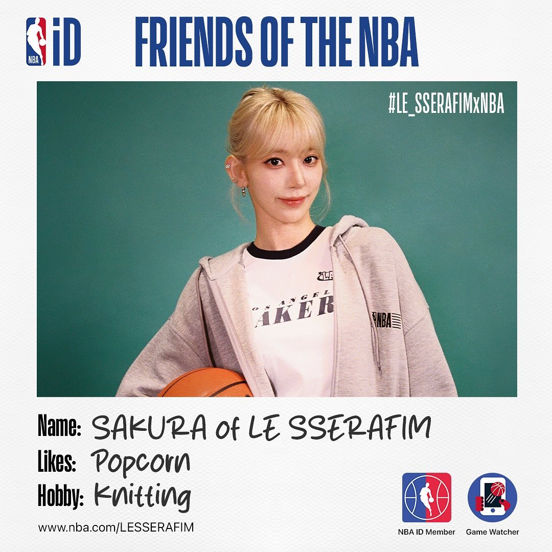 韩国高人气,女团,LE SSERAFIM,NBA,湖人队, Perfect Night