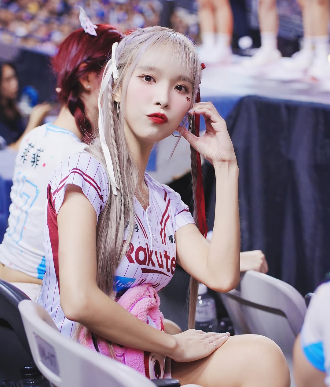 李莹珠,啦啦队女神,梦幻同框,画面好香, 谢艾娜, 乐天桃猿, 应援团长