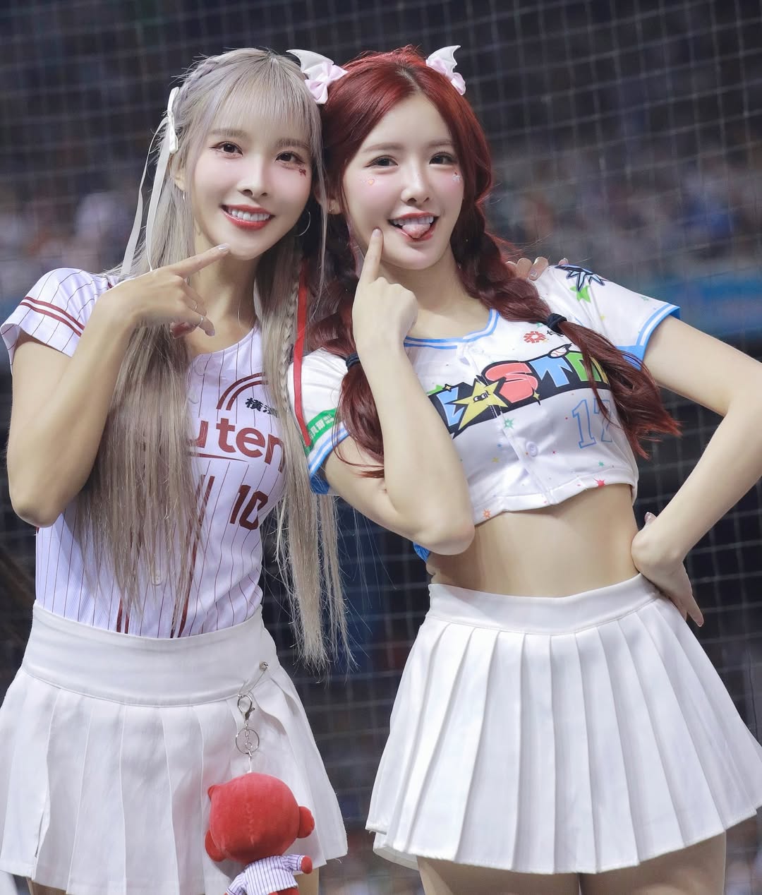 李莹珠,啦啦队女神,梦幻同框,画面好香, 谢艾娜, 乐天桃猿, 应援团长