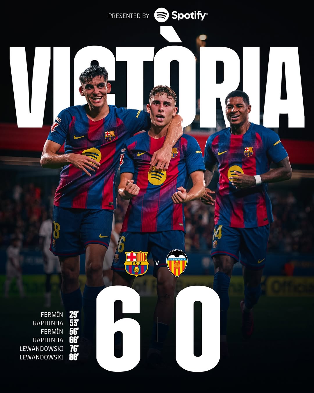 西甲巴萨,拉菲尼亚,头槌建功,费尔明,莱万, 双响