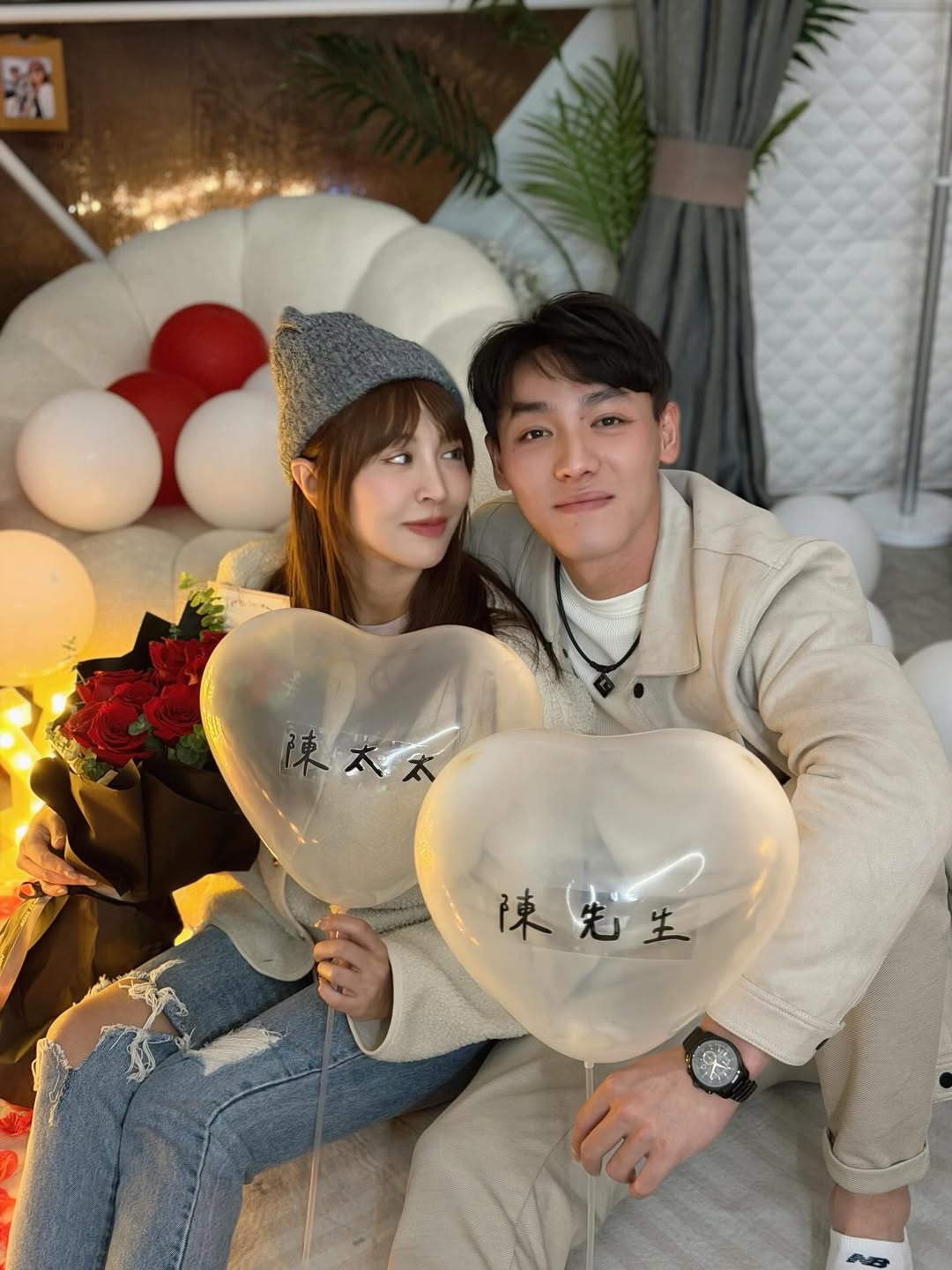 乐天桃猿外野手,陈晨威,求婚成功,啾啾,甜蜜告白,拉拉队