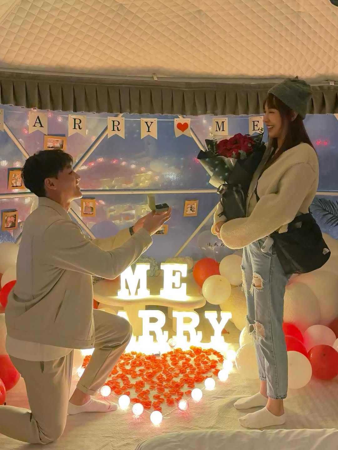 乐天桃猿外野手,陈晨威,求婚成功,啾啾,甜蜜告白,拉拉队