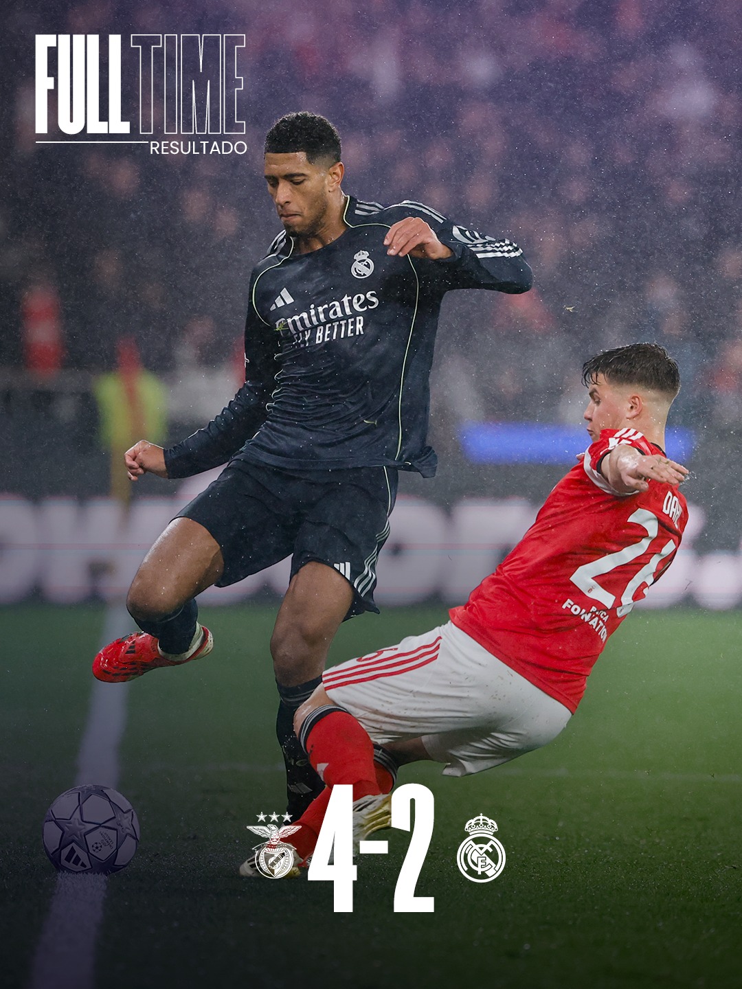 欧冠联赛阶段第8轮,皇马做客光明球场对阵本菲卡。