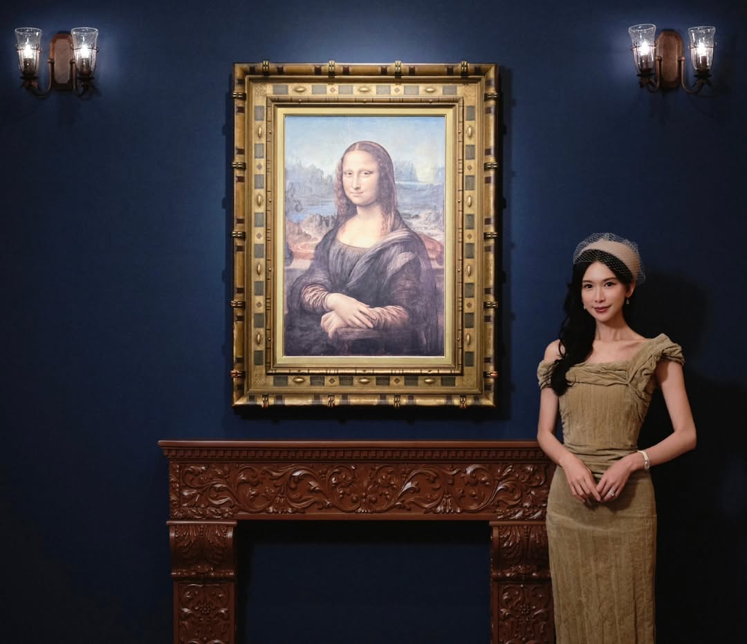 名模,林志玲,优雅现身,美术馆, 艺术品