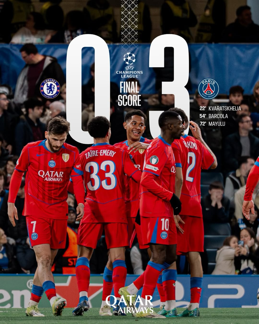 巴黎圣日耳曼,切尔西,萨尔,破门,巴尔科拉,建功,Paris Saint-Germain Football Club, Chelsea Football Club