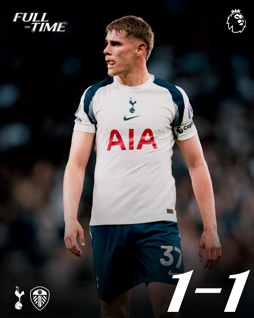 Tottenham Hotspur Football Club, 送点, 热刺, 利兹联, 勒温点射,特尔破门