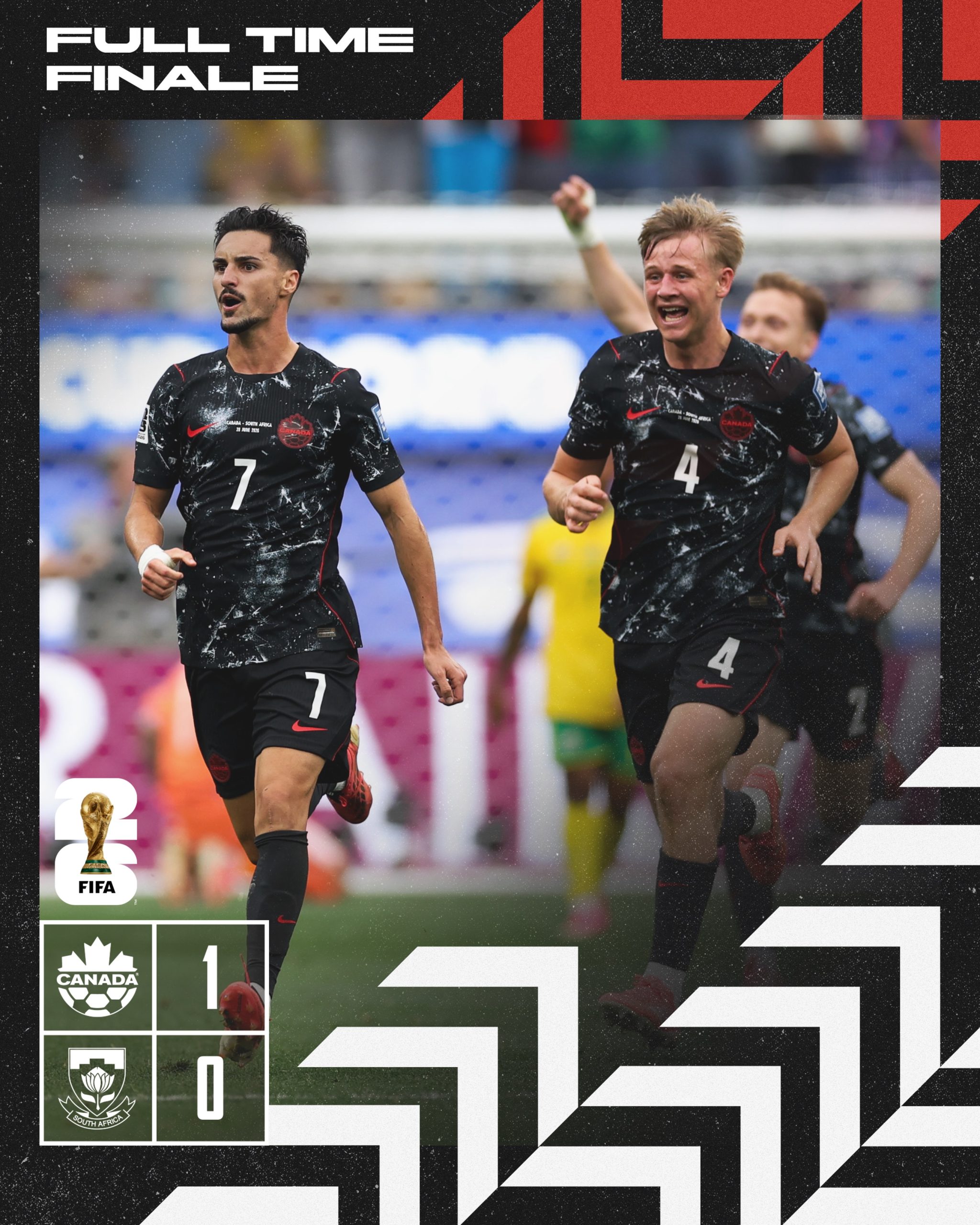 Canada men's national soccer team, South Africa national football team,777ball,互博HB,世界杯,赛式, 加拿大国家足球队, 欧斯塔基奥,淘汰赛,洛杉矶SoFi体育场,美加墨世界杯